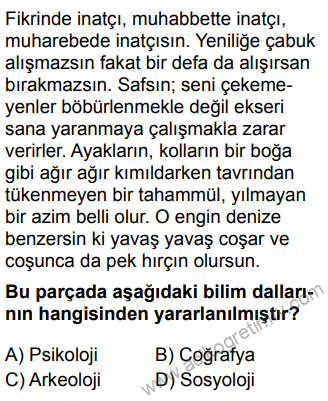 Aof 2019 2020 1 Donem Aol Turk Dili Ve Edebiyati 7 Cikmis Sorular